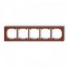Karlik DECO Ramka uniwersalna pięciokrotna z tworzywa brązowy metalik 9DR-5