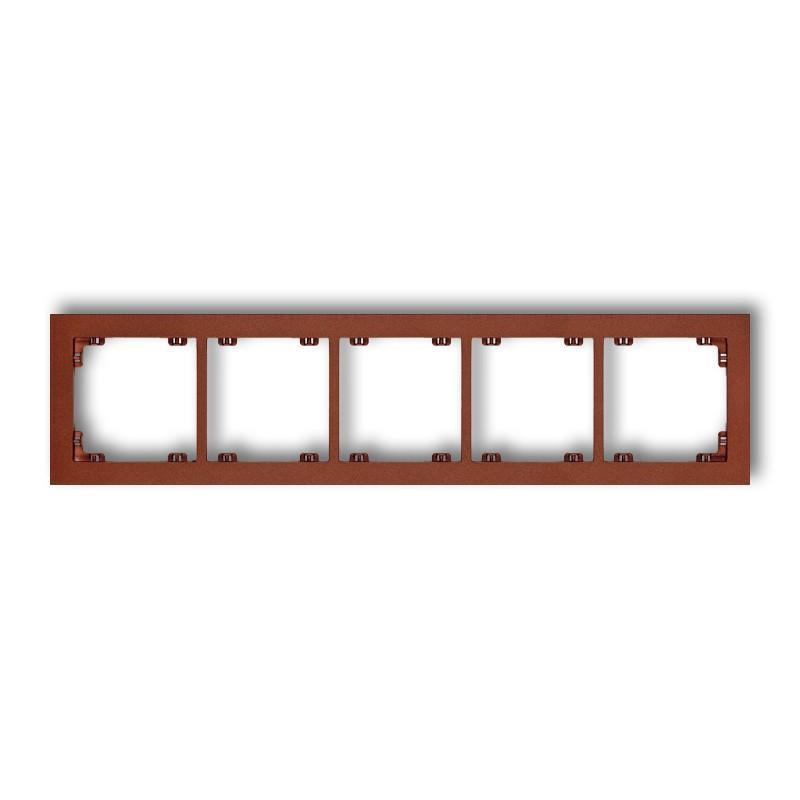Karlik DECO Ramka uniwersalna pięciokrotna z tworzywa brązowy metalik 9DR-5