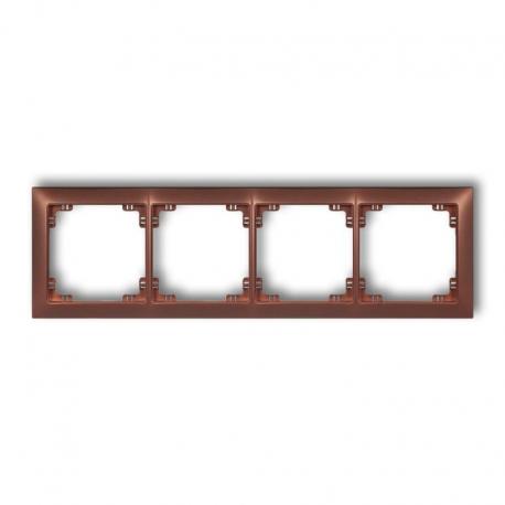 Karlik DECO Ramka uniwersalna poczwórna z tworzywa DECO Soft brązowy metalik 9DRSO-4