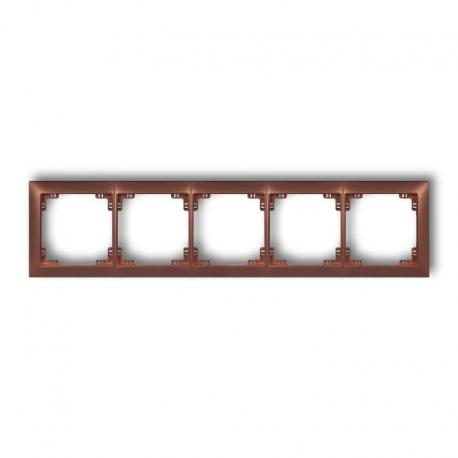 Karlik DECO Ramka uniwersalna pięciokrotna z tworzywa DECO Soft brązowy metalik 9DRSO-5