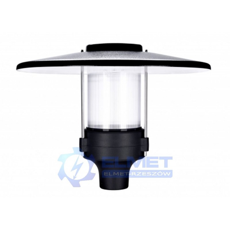 Lampa parkowa Intelight Promenad LED 30W czarny/przezroczysty 4000K asymetryczna