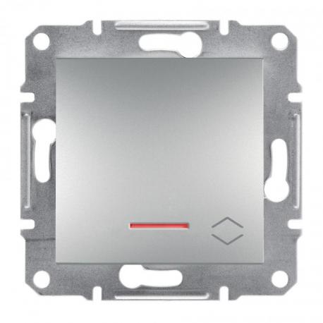 Asfora - Łącznik schodowy bez ramki z podświetleniem (zaciski śrubowe) aluminium