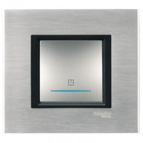 Unica Top - Łącznik schodowy z podświetleniem aluminium