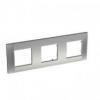Altira - ramka ozdobna - dla 3 mechanizmów pozioma - aluminium - 71 mm