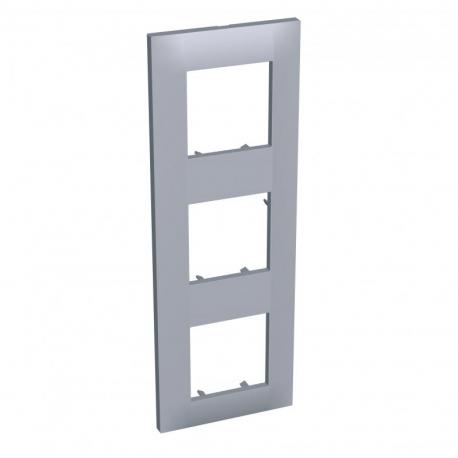 Altira - ramka ozdobna - dla 3 mechanizmów pionowa - szary alabaster - 71 mm