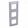 Altira - ramka ozdobna - dla 3 mechanizmów pionowa - szary alabaster - 71 mm