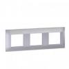 Altira - ramka ozdobna - dla 3 mechanizmów pionowa - aluminium - 71 mm