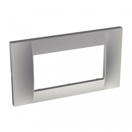 Altira - ramka ozdobna - dla 2 mechanizmów jednokrotna pozioma - aluminium