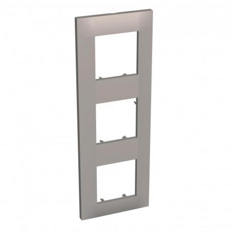 Altira - ramka ozdobna - 3 zespoły pionowa - granite - 71 mm