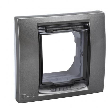 Unica Plus - Ramka 1-krotna IP44 terra manganowa
