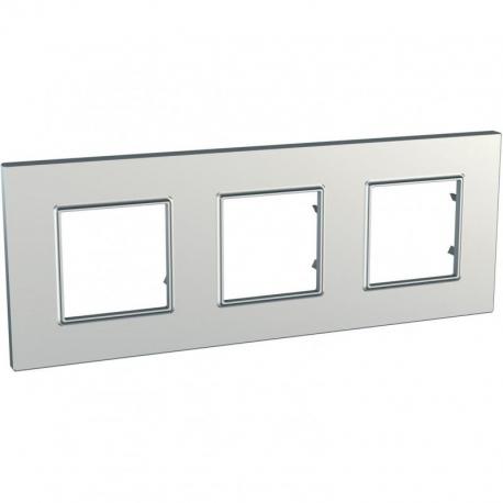 Unica Quadro - Ramka 3-krotna silver