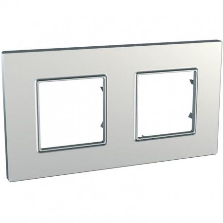 Unica Quadro - Ramka 2-krotna silver