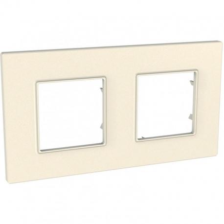 Unica Quadro - Ramka 2-krotna pearl