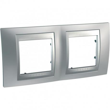 Unica Top - Ramka 2-krotna pozioma glossy chrome