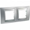 Unica Top - Ramka 2-krotna pozioma glossy chrome