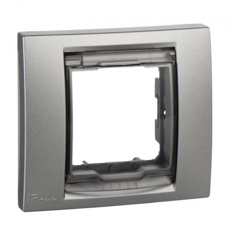 Unica Top - Ramka 1-krotna IP44 aluminium