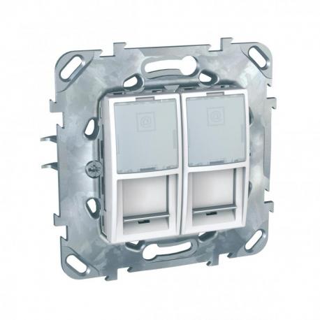 Unica - Płytka centralna 2x RJ45