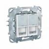 Unica - Płytka centralna 2x RJ45
