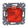 Merten - Mechanizm sygnalizacji świetlnej klosz czerwony żarówka e10 250VAC 3W