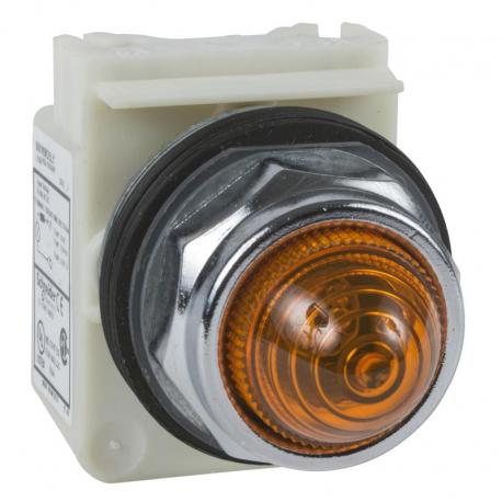 Lampka sygnalizacyjna okr. 30- bursztynowa - żarówka BA 9s - 230 V AC - IP66