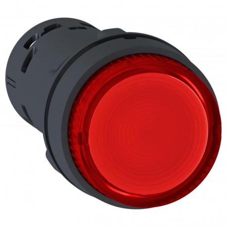 Przycisk wystający czerwony samopowrotny bez oznaczenia żarówka BA 9s 250V