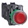 Przycisk płaski czerwony żarówka 110-120V transformator plastikowy