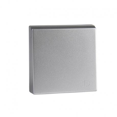 Merten - Płytka centralna System M gniazda 2P+PE Schuko, z klapką aluminiowy