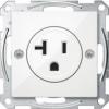 Merten - Mechanizm z płytką centralną System M gniazda USA biały polarny