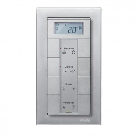 Merten - Ramka M-Plan podwójna bez poprzeczki aluminiowy
