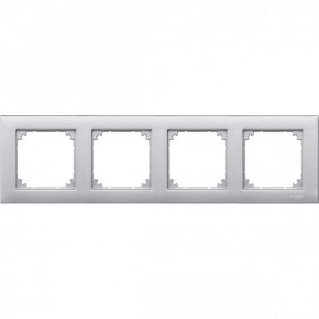 Merten - Ramka M-Plan czterokrotna aluminiowy