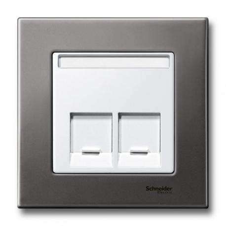 Merten - Ramka M-Elegance metal pojedyncza szary metaliczny