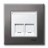 Merten - Ramka M-Elegance metal pojedyncza szary metaliczny