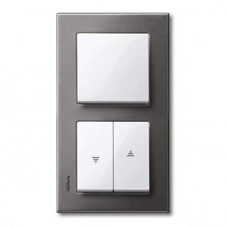 Merten - Ramka M-Elegance metal podwójna szary metaliczny