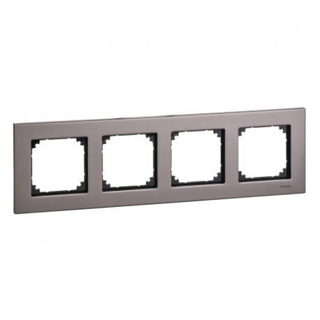 Merten - Ramka M-Elegance metal czterokrotna szary metaliczny