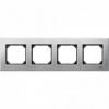 Merten - Ramka M-Elegance metal czterokrotna srebrny platynowy