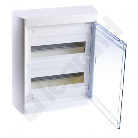 Rozdzielnica NEDBOX 2 x 12 drzwi transparentne