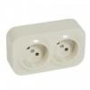 FORIX IP20 - Gniazdo 2x2P 16 A - 250 V KREMOWE