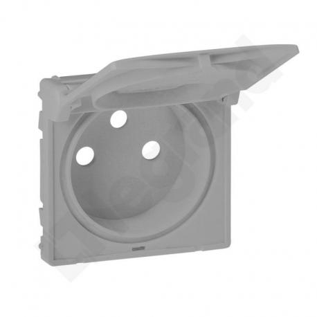 Valena Life Plakietka gniazda 2 P+Z IP21 ALUMINIUM