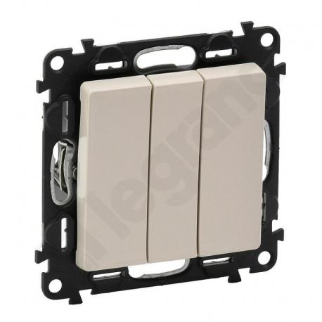 Valena Life Łącznik potrójny 10 AX - 250 V~ KREMOWY