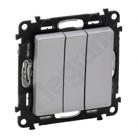 Valena Life Łącznik potrójny 10 AX - 250 V~ ALUMINIUM