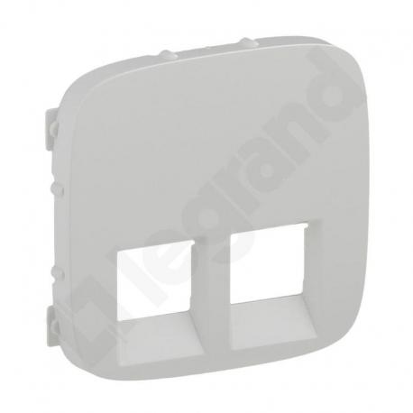 Valena Allure - Plakietka gniazda podwójnego 2XRJ11 lub 2XRJ45 lub RJ11/RJ45 BIAŁA