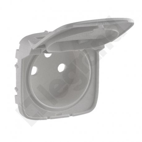 Valena Allure - Plakietka IP21 gniazda pojedynczego 2P+Z ALUMINIUM