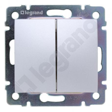 Valena Przycisk podwójnu przełączny 10A-250V~ ALUMINIUM