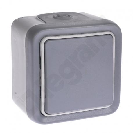 PLExO55 Przycisk jednobiegunowy komplet 10A-250V~ SZARY