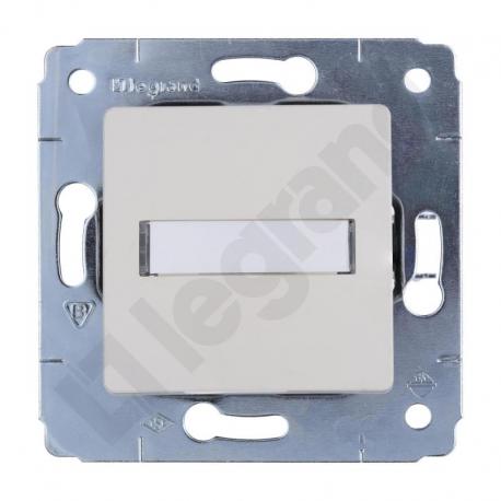 Cariva Przycisk z uchwytem etykiety 12V 6A-250V~ KREM