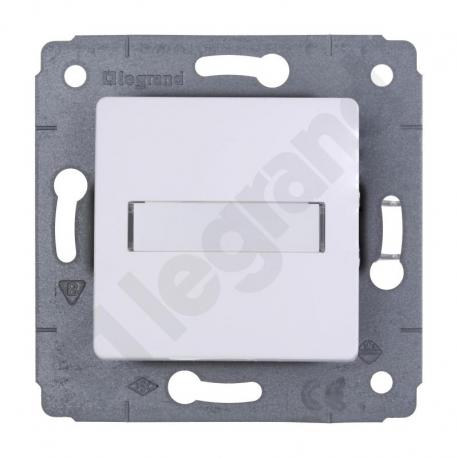 Cariva Przycisk z uchwytem etykiety 12V 6A-250V~ BIAŁY