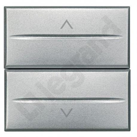 Axolute - Przycisk podwójny z blokadą 2 moduły AXIAL ALUMINIUM