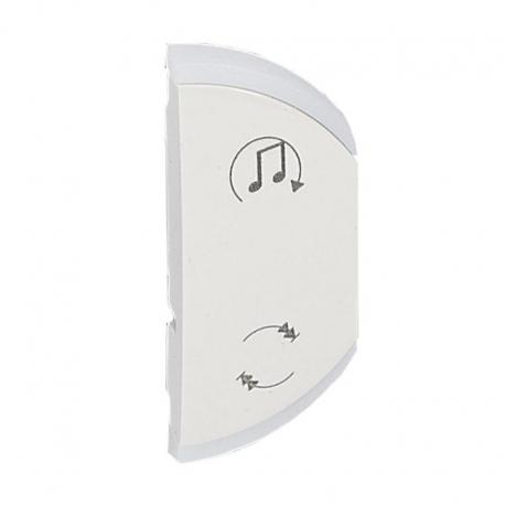 MY HOME SCS CELIANE - Klawisz lewy ŹRÓDŁO/STACJA wzmacniacza podtynkowego BIAŁY