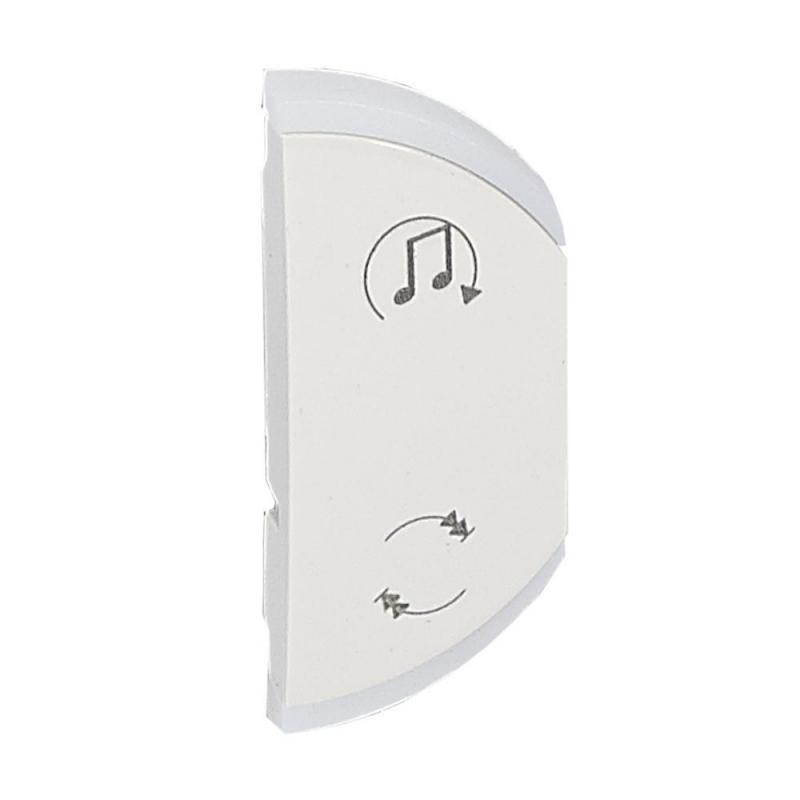 MY HOME SCS CELIANE - Klawisz lewy ŹRÓDŁO/STACJA wzmacniacza podtynkowego BIAŁY