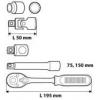 NEO Klucze nasadowe 3/8", zestaw 20 szt.